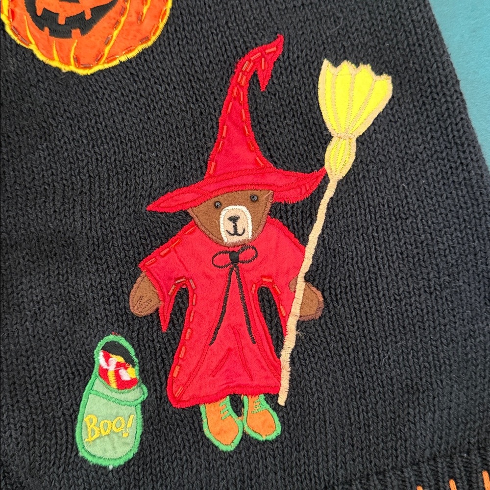 Basic Editions Vintage Halloween Button Down Embr… - image 6